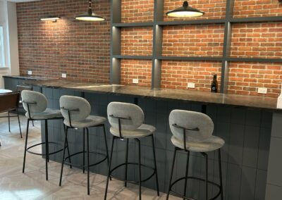 Residential bar pendant light installation in Bernardsville NJ