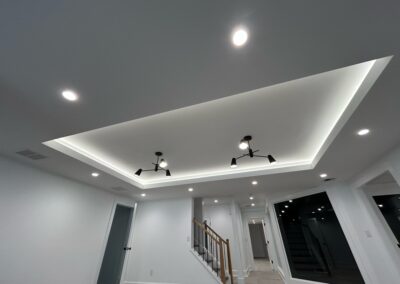 Tray ceiling recessed lighting installation in Denville NJ