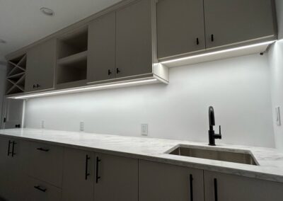 Under cabinet LED lighting installation in Mendham NJ